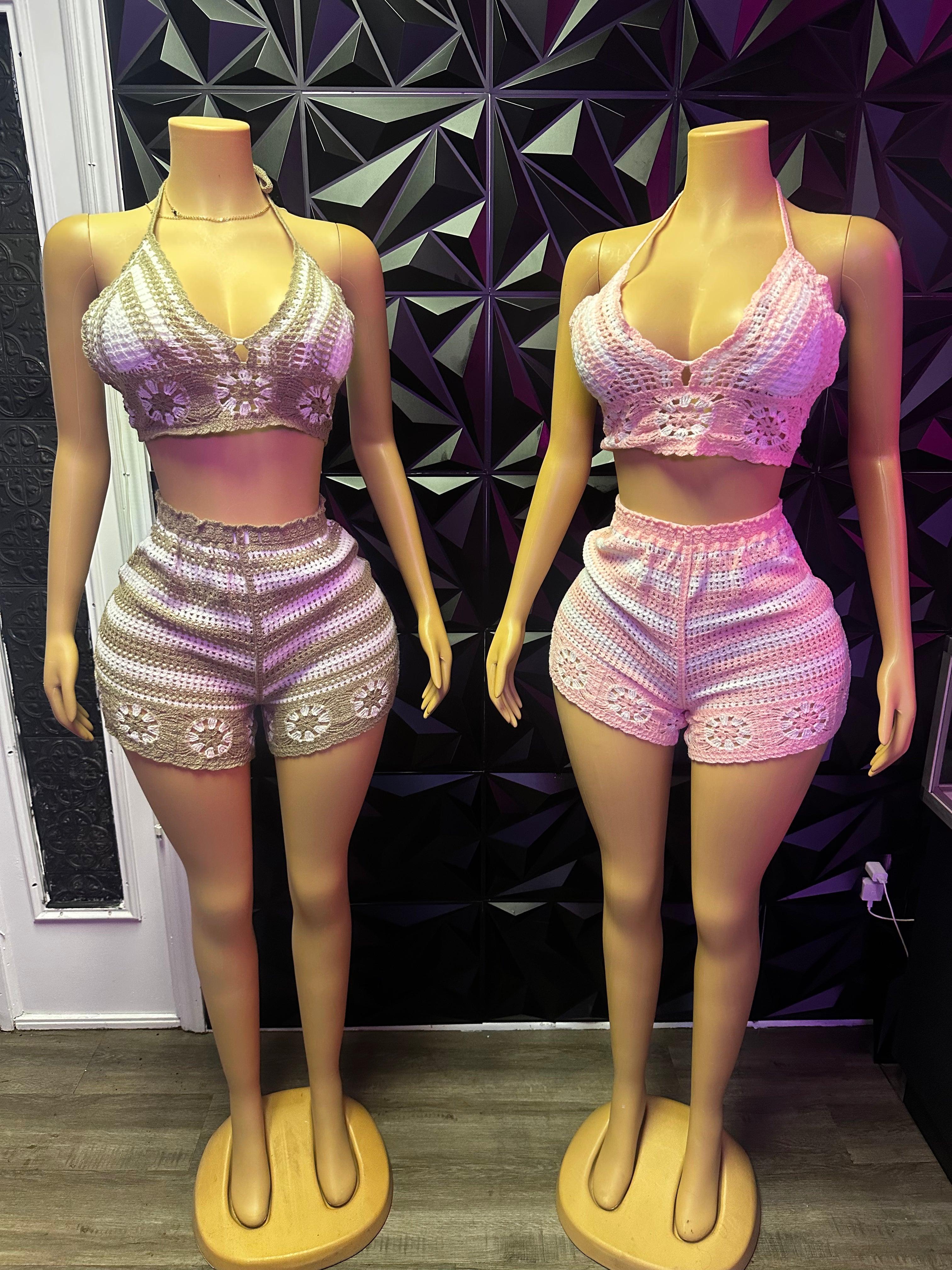 Crochet 2 Piece Set-One Size image 1